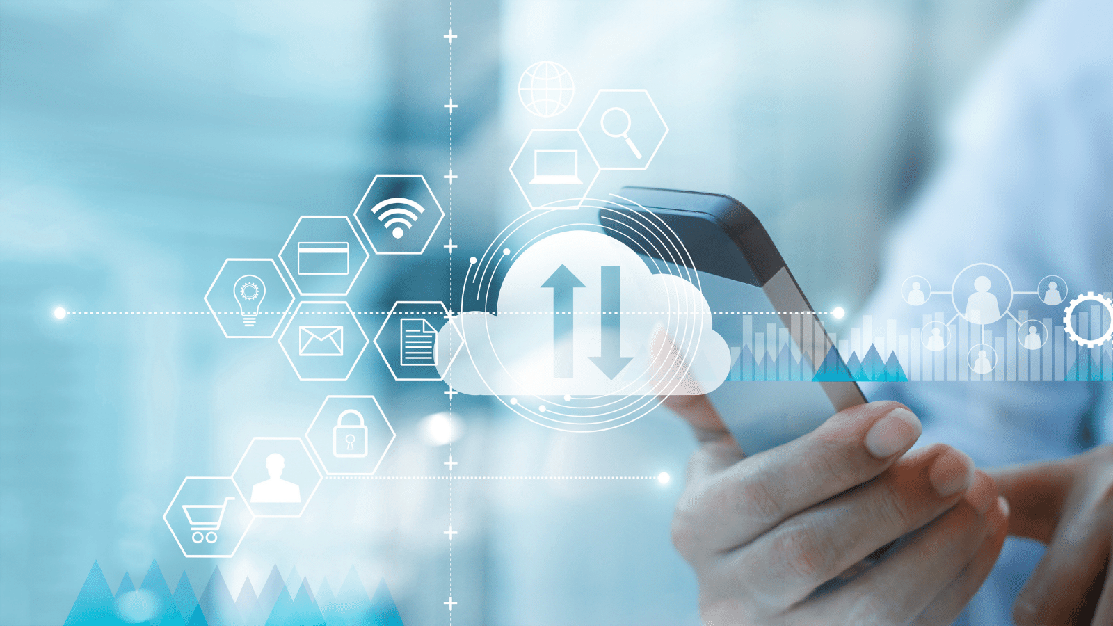 mobile device connected to the cloud