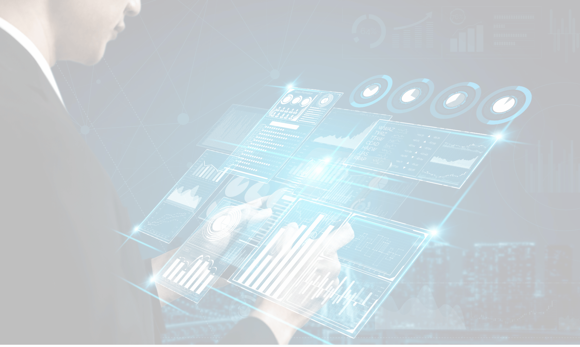 senior care executive using business intelligence solution